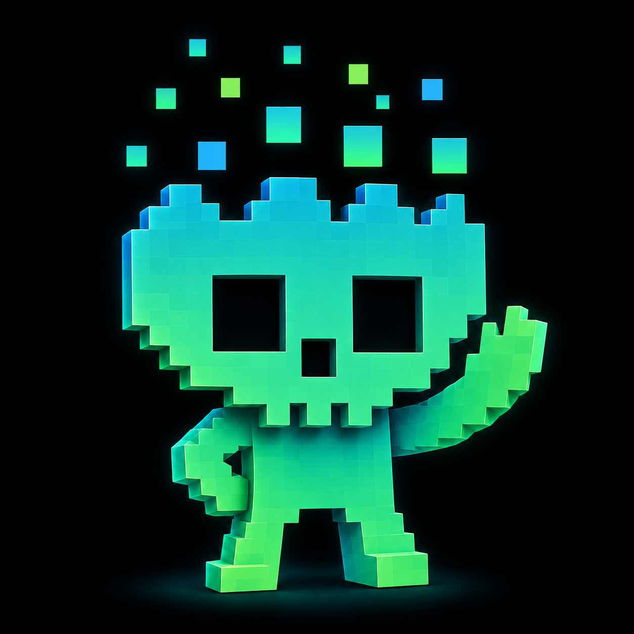 Huma Hack mascot celebrating certification
